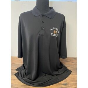 Antigua Men's XL 5X Stanley Cup Champs Blackhawks Polo Golf Shirt NHL‎ Fan Gear